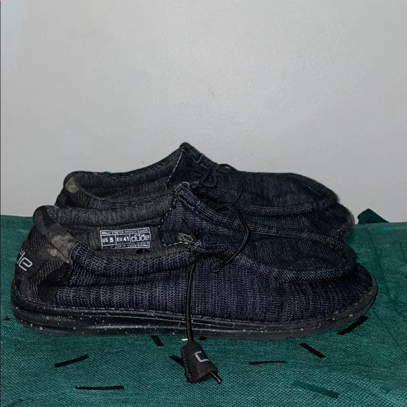 Hey Dude Black and Gray Loafers with Flexible Sole and Moccasin Design - Picture 5 of 12